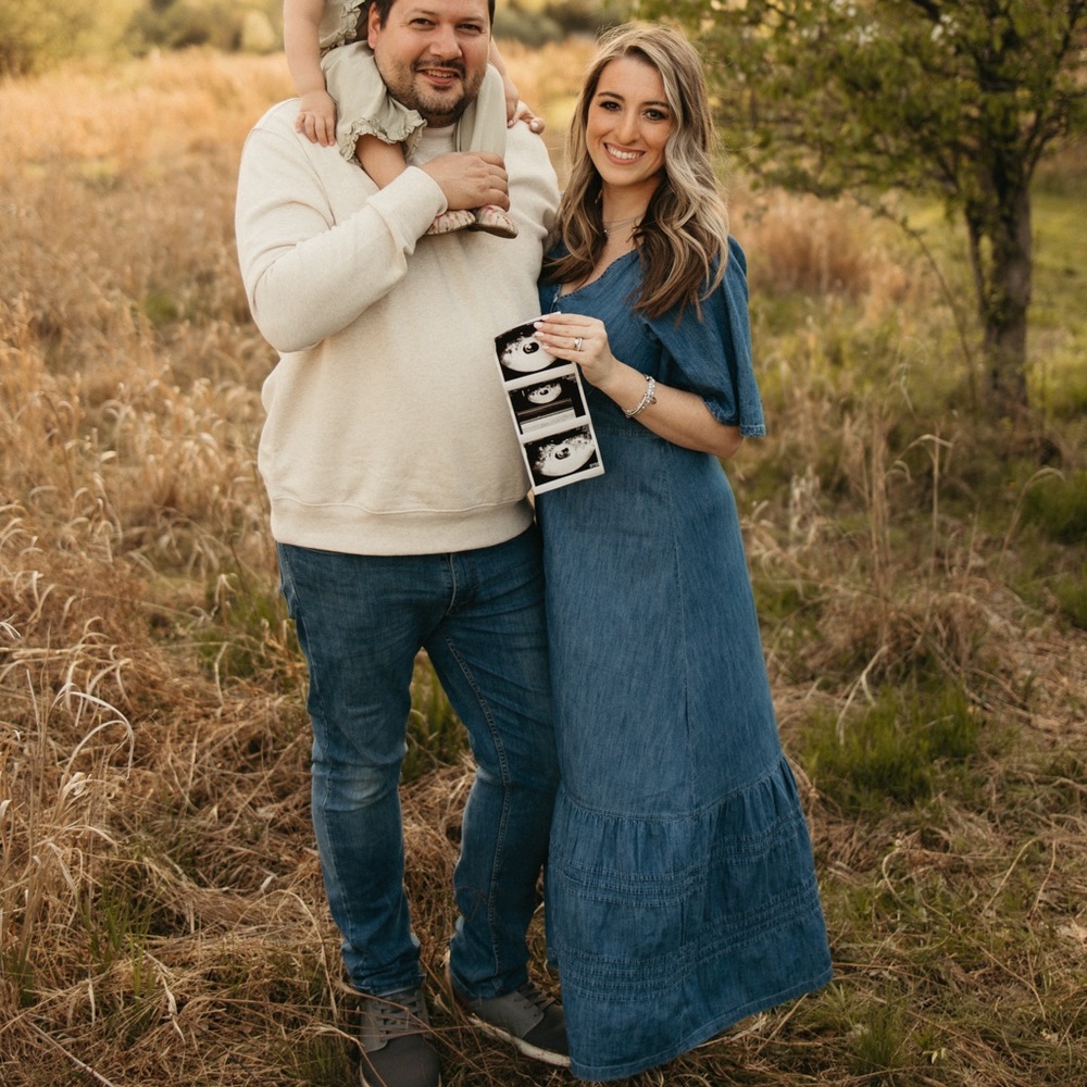GAP Denim Flutter Sleeve Tiered Maxi Dress - Picture 3 of 7
